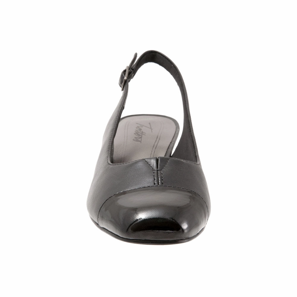 Trotters Dea Heel Black Leather/Patent Combi (Women's)