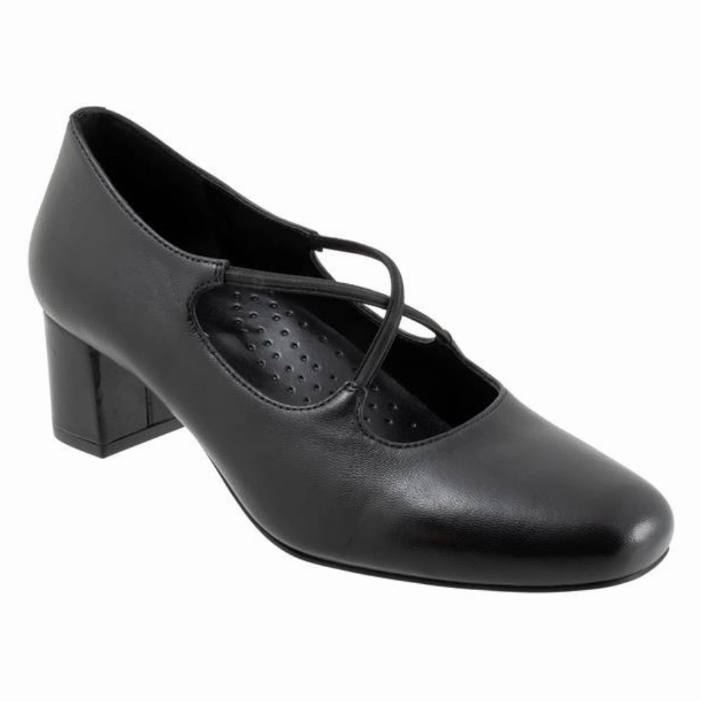 Trotters Demi Black Calf Dress Shoe (Women's) Shoes Wedding Dress
