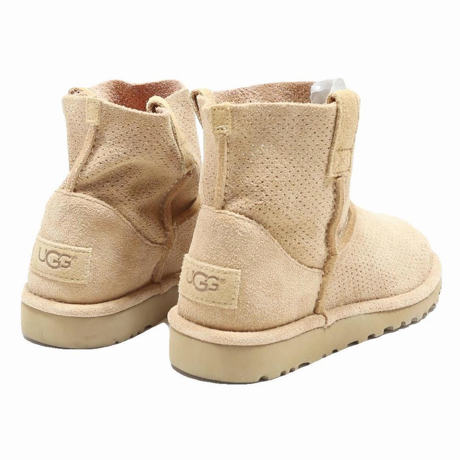 UGG Classic Mini Perforated Womens Ankle Boots Beige Synthetic UK 4.5 Best Boots For Plantar Fasciitis