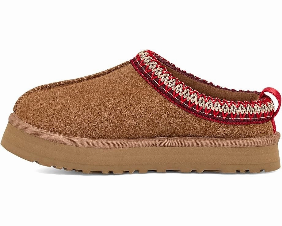 Ugg Tazz 1143776K-CHE Slippers Kids Chestnut Brown Suede Round Toe Slip-On GUG60 Hudson Bay Slippers