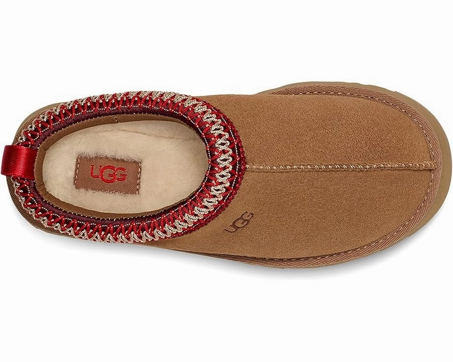 Ugg Tazz 1143776K-CHE Slippers Kids Chestnut Brown Suede Round Toe Slip-On GUG60 Vonmay Slippers