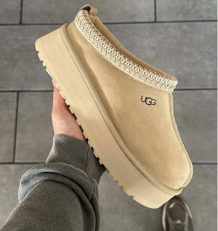 UGG Tazz Slipper Mustard Seed Slide Leather Sandals
