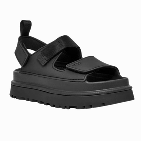 UGG Women's Goldenglow Sandals Black High Heel Strappy Sandals