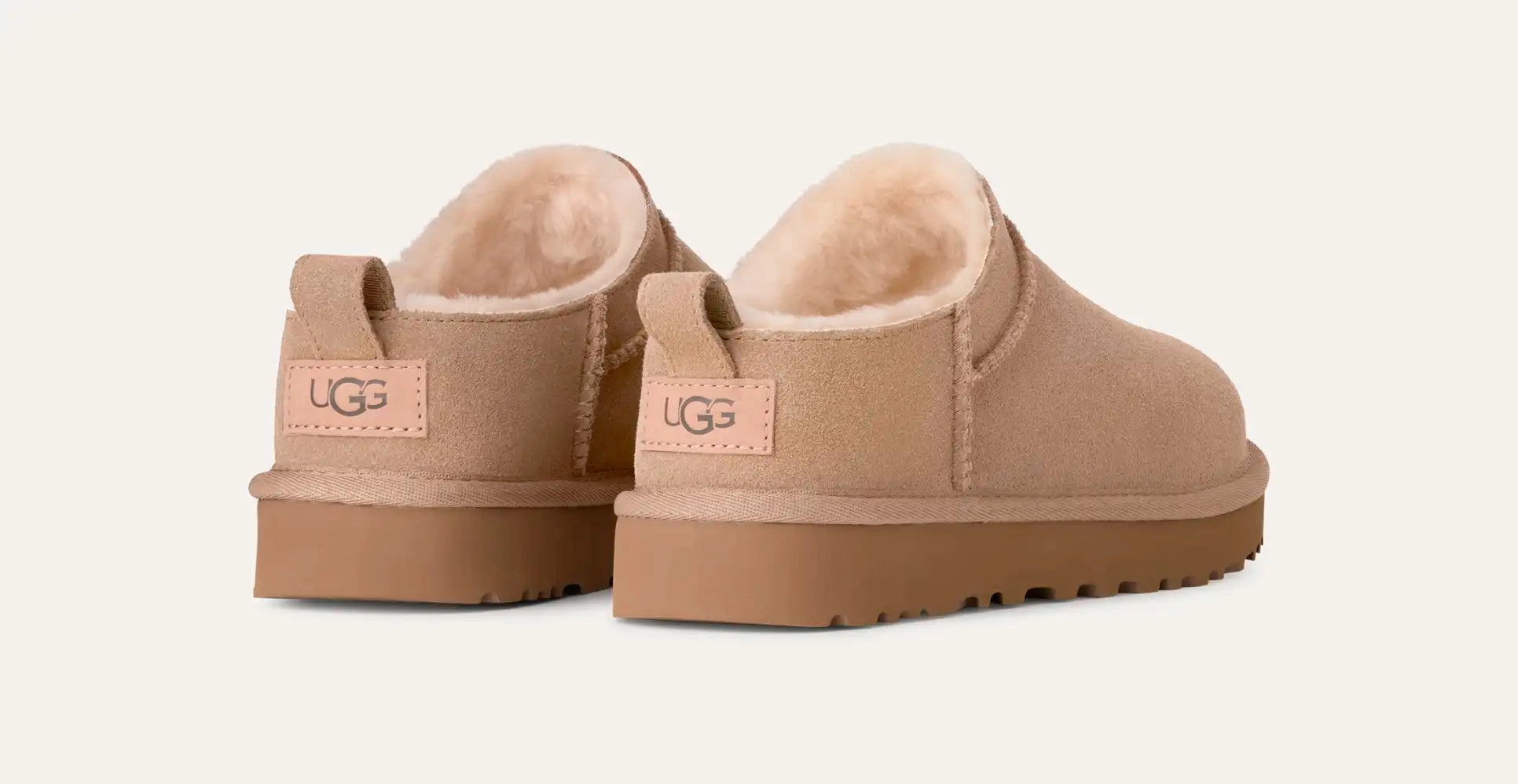 Slides At Famous Footwear UGG WOMENS CLASSIC MICRO - SAND
