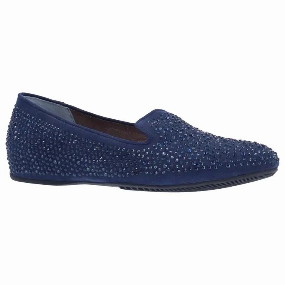 J. Renee Hanuko Navy Suede Slip-On (Women's) Red And White Dress Shoes