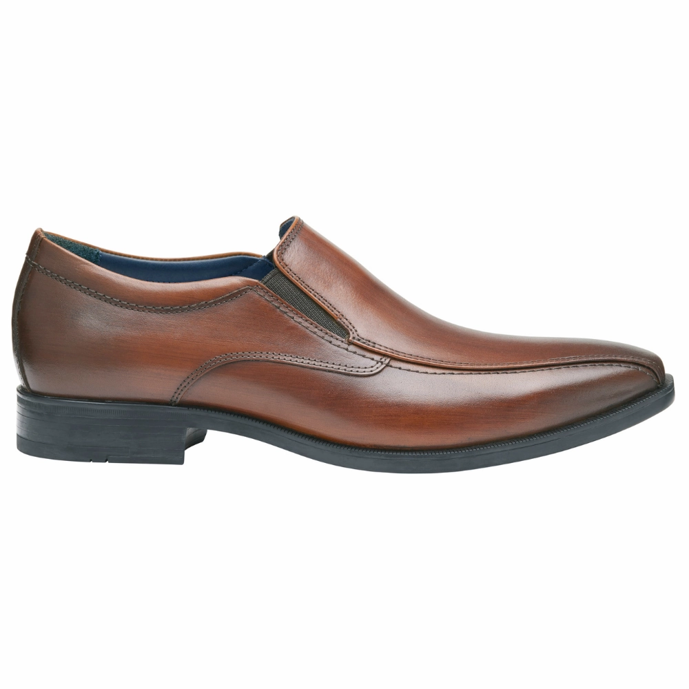 Johnston & Murphy Gibbons Run-Off Brown Full Grain Leather Shoe (Men's) Tennis Shoes With Prom Dresses