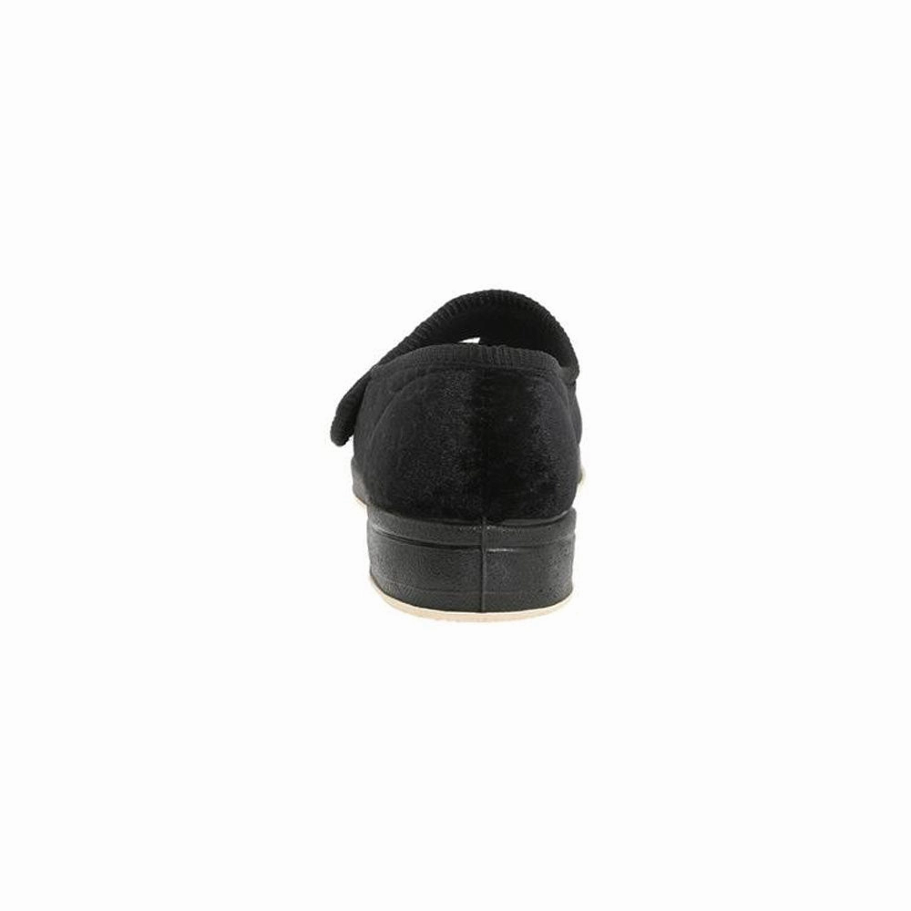 Vance Slippers Foamtreads Jewel Slipper Black Velour (Women's)