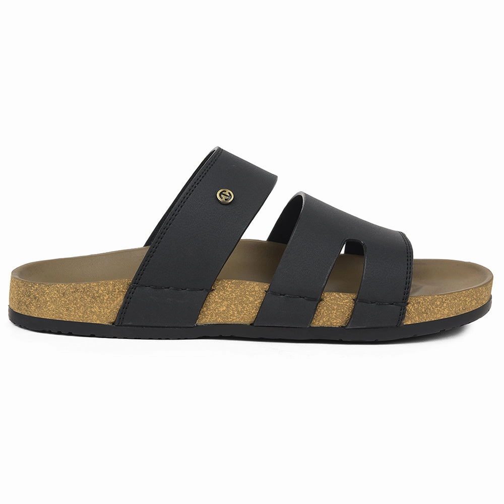 Healers Black Casual Slipper For Mens AOL-5 By Liberty Beachwalk Slippers