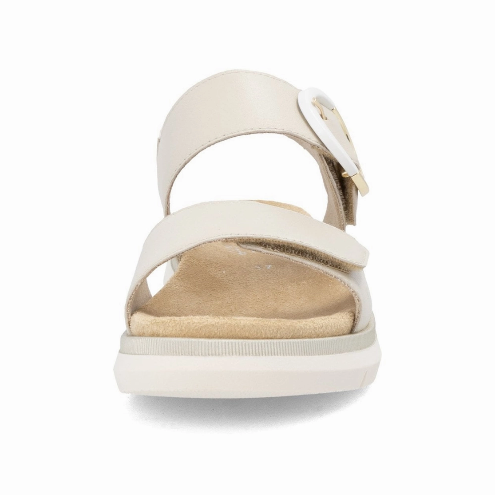 Remonte Jocelyn D2K50 White Leather Sandal (Women's) Hawaiian Sandals