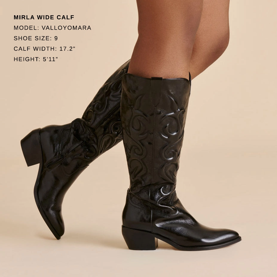 MIRLA WIDE CALF BOOTS BLACK LEATHER Garmont Boots