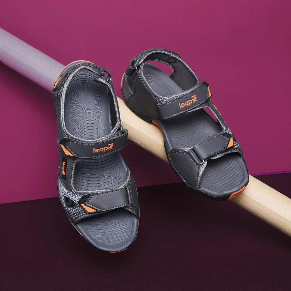 Leap7x Grey Sporty Casual Sandal For Men MONACO By Liberty Montego Bay Jamaica Sandals