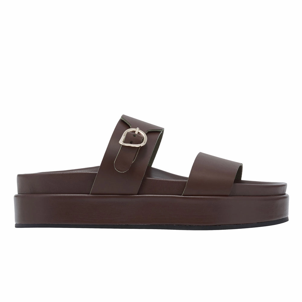 Sandals For High Instep Latria 2Flatform Khaki