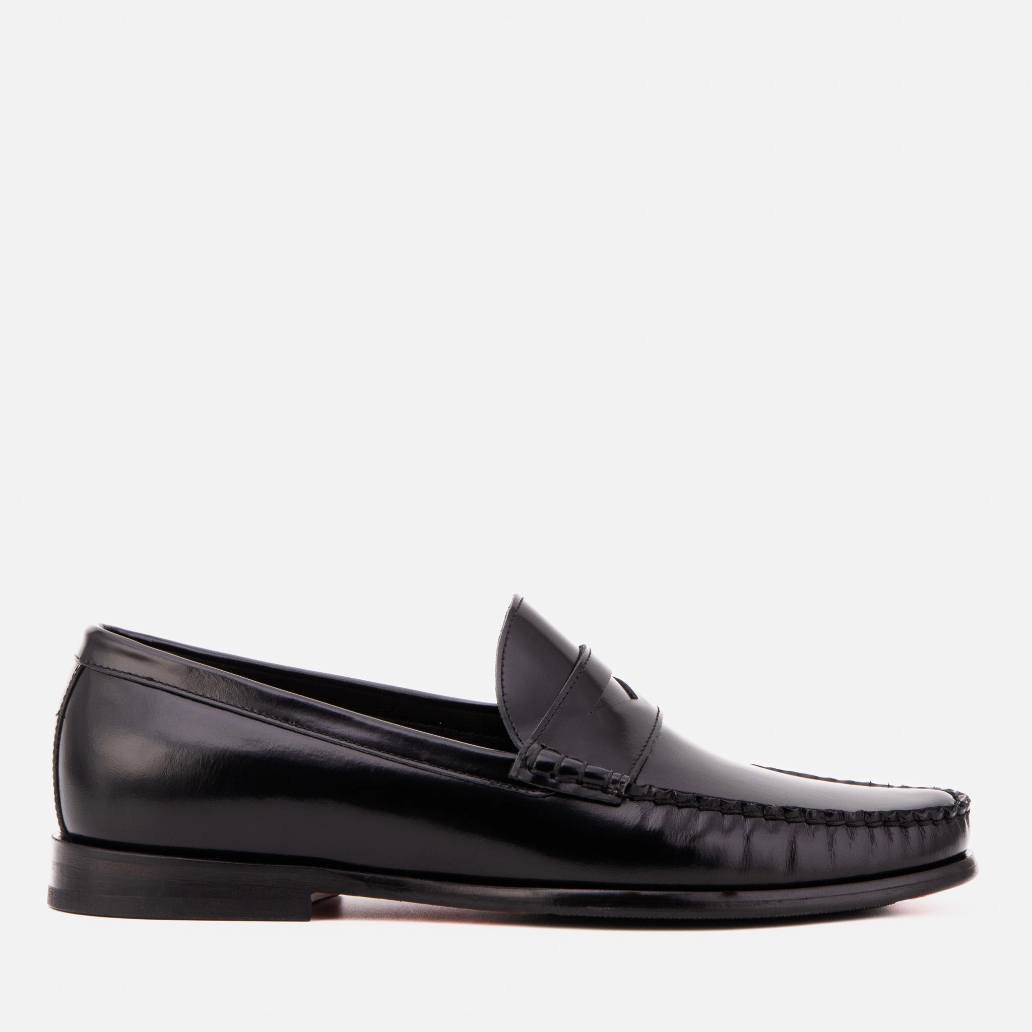 Square Dress Shoes The Belmont Black Polished Leather Men Loafer
