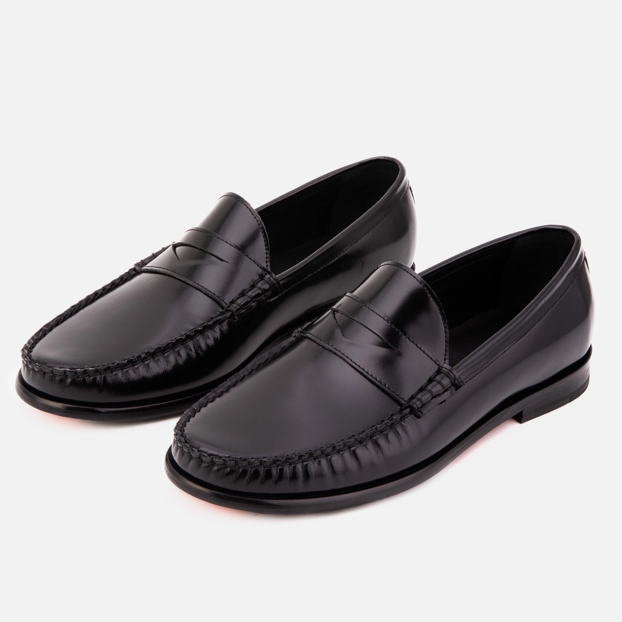 Dress Shoes Sole The Belmont Black Polished Leather Men Loafer