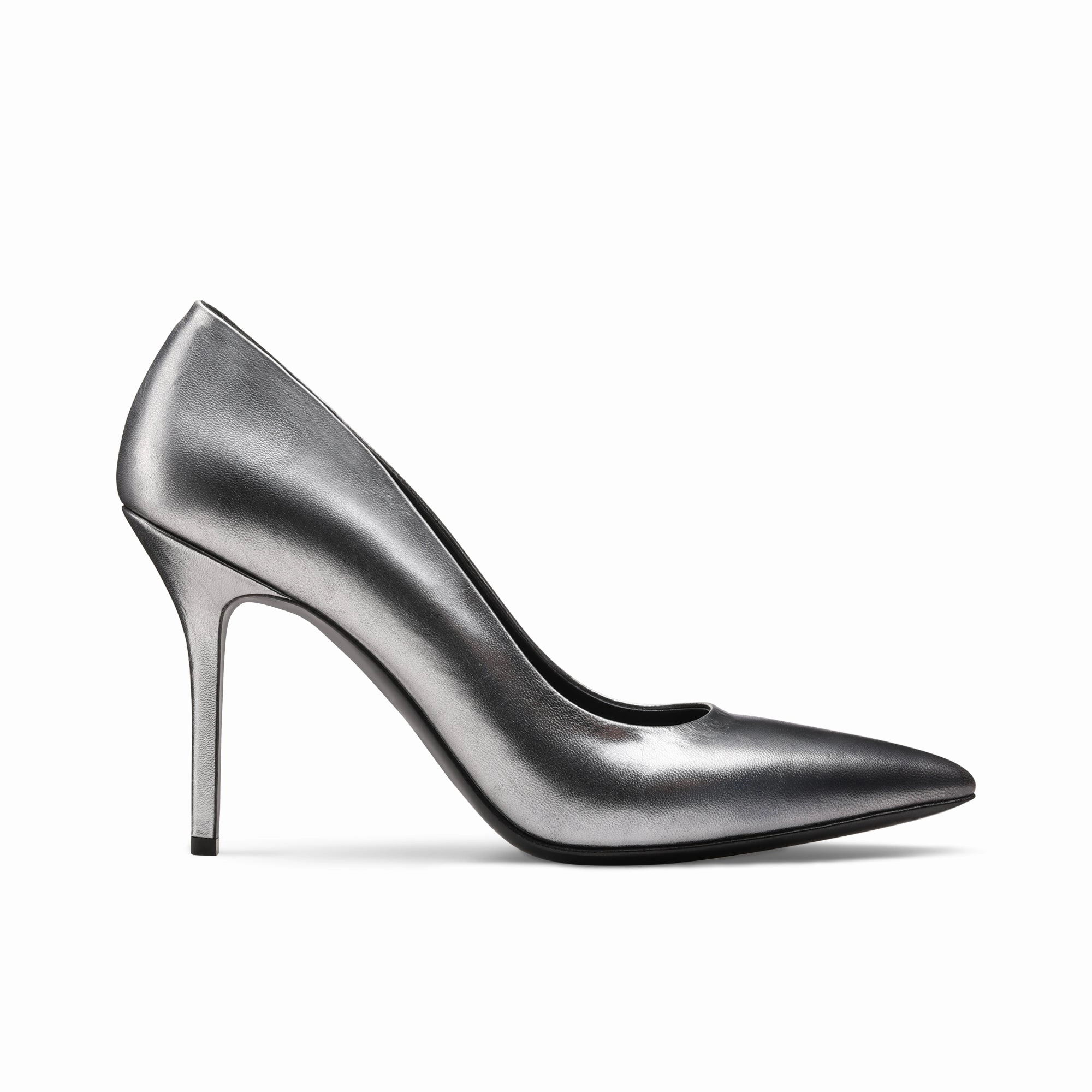 Dress Non Slip Shoes Women's Silver Leather Pump