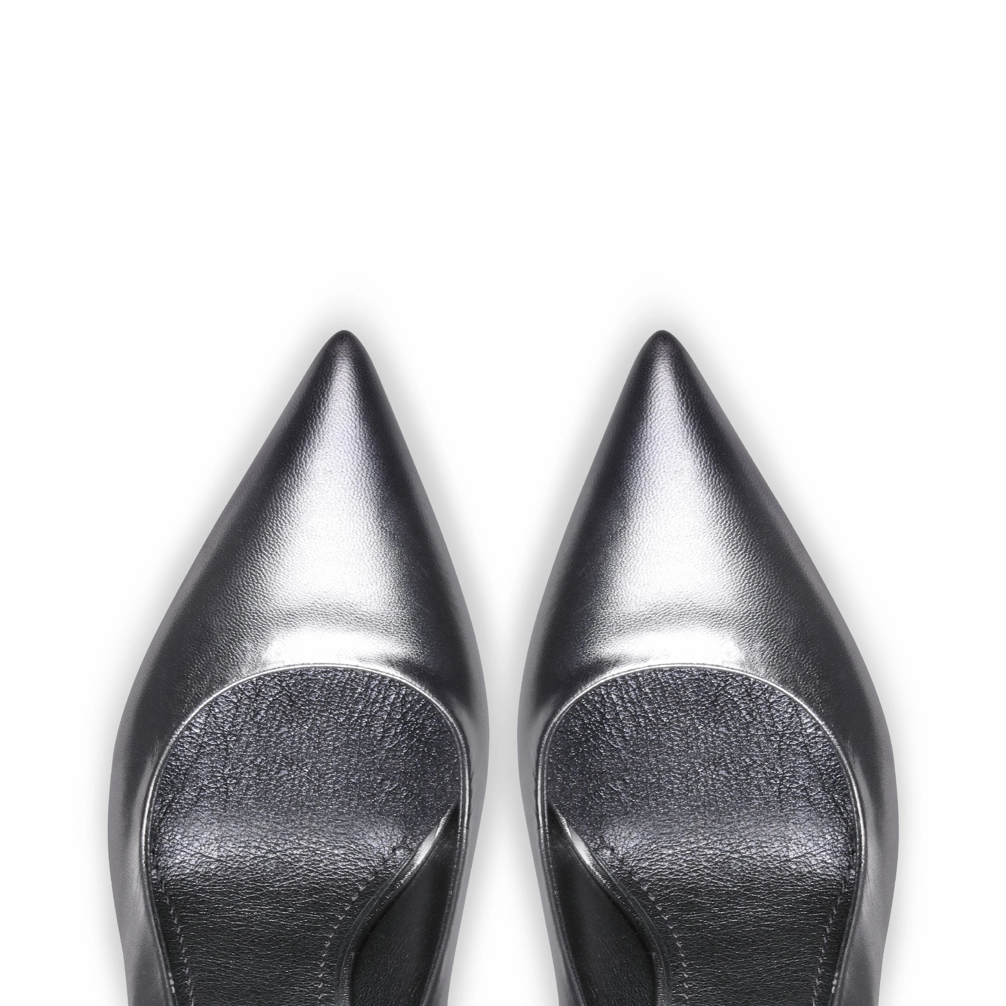 Women's Silver Leather Pump Sneaker Dress Shoe Hybrid