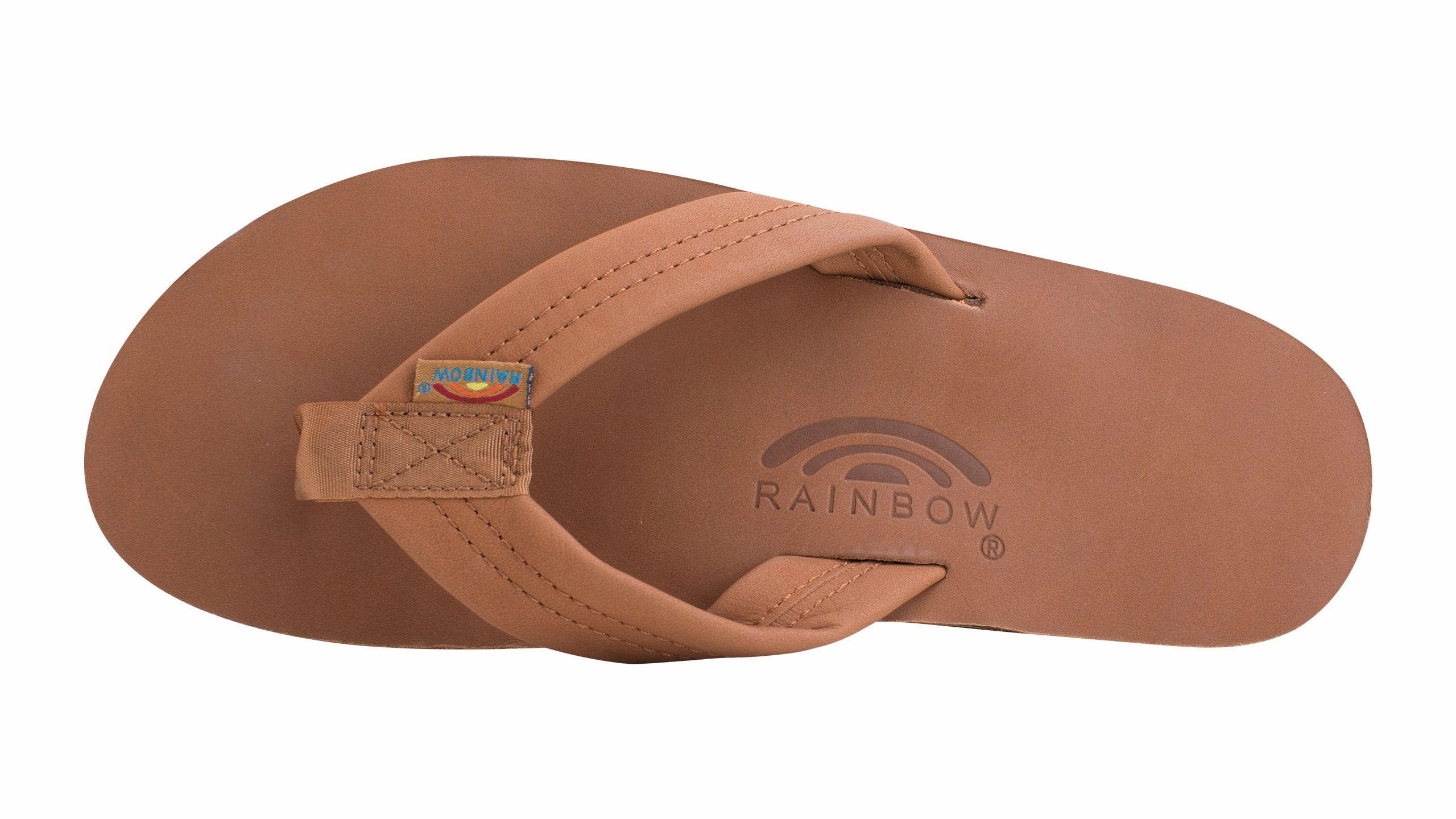 Wholesale Sandals Rainbow Double Layer Leather Sandal-Classic Tan w/Brown