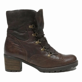 Boots Miista GABOR Womens Brown Lace-Up Leather Boots UK 6.5 Stylish Comfortable Warm