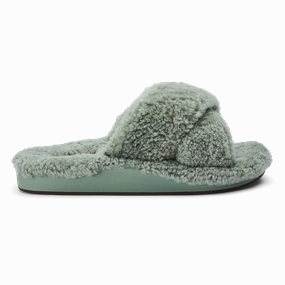 Hila Heu - Muted Green Slippers Detachable Sole