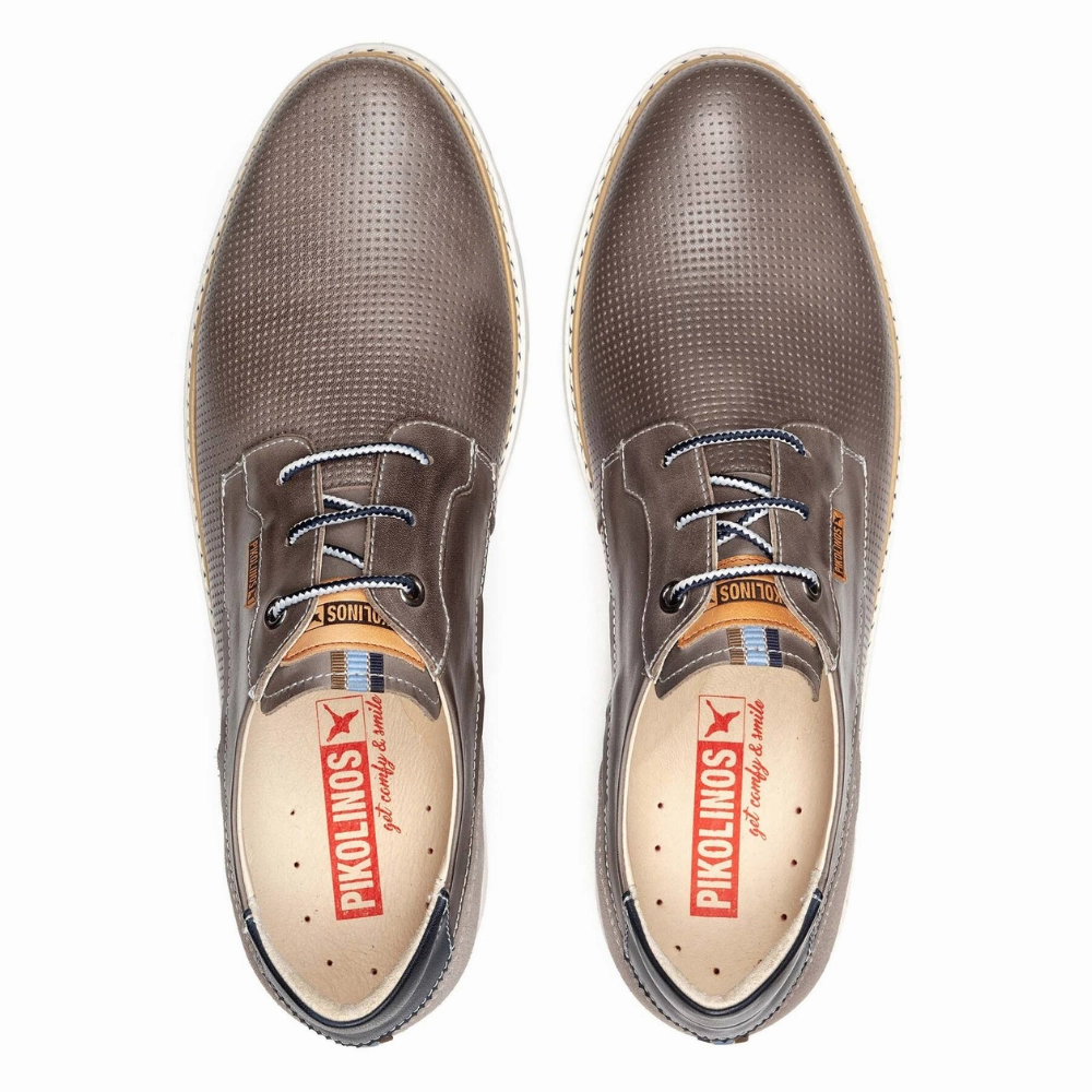 Dress Shoes Brands Pikolinos Olvera Dark Grey Leather Shoe (Men's)