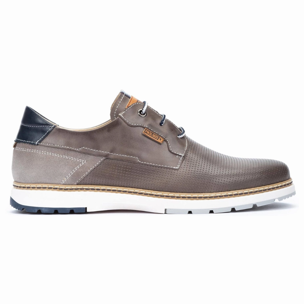 Shoes That Go With Lace Dress Pikolinos Olvera Dark Grey Leather Shoe (Men's)