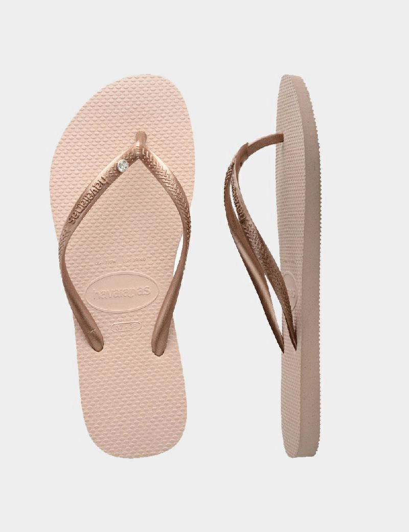 Shark Slippers HAVAIANAS SLIM CRYSTAL SW II - BALLET ROSE