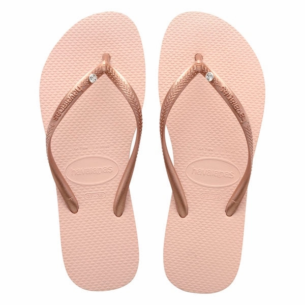 Platform Shearling Slippers HAVAIANAS SLIM CRYSTAL SW II - BALLET ROSE