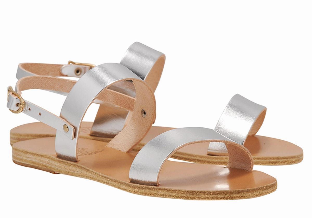 Wedge Floral Sandals Clio Silver