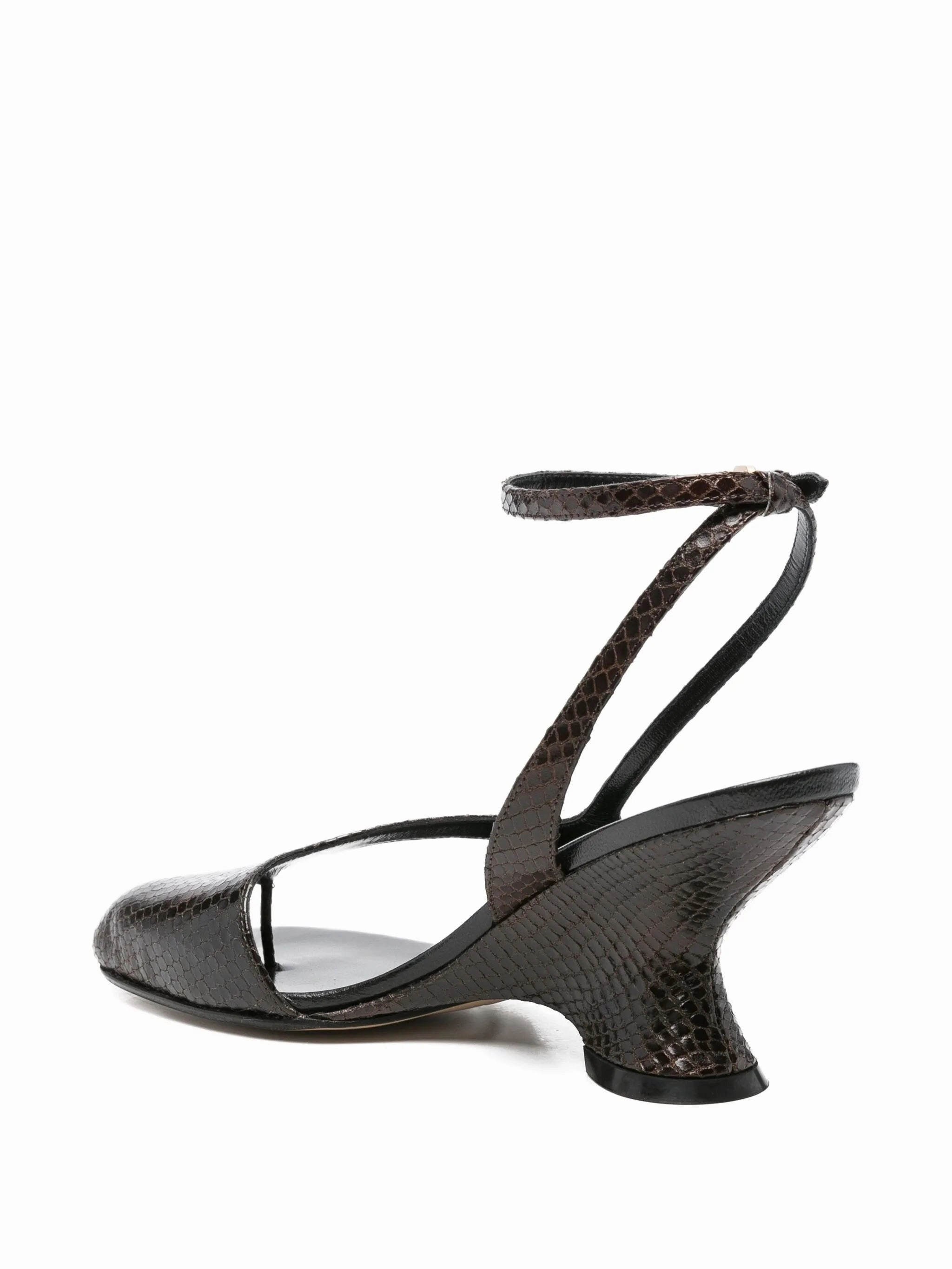 Grilling Sandals 80mm embossed-leather sandals