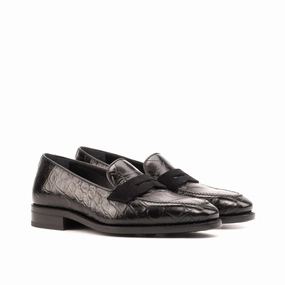 Black Alligator Penny Loafer Loafers Sperry