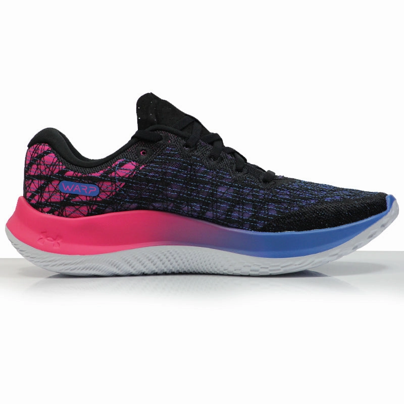Under Armour Flow Velociti Wind 2 Women's Running Shoe - Black/Electro Pink Low Cushion Running Shoes