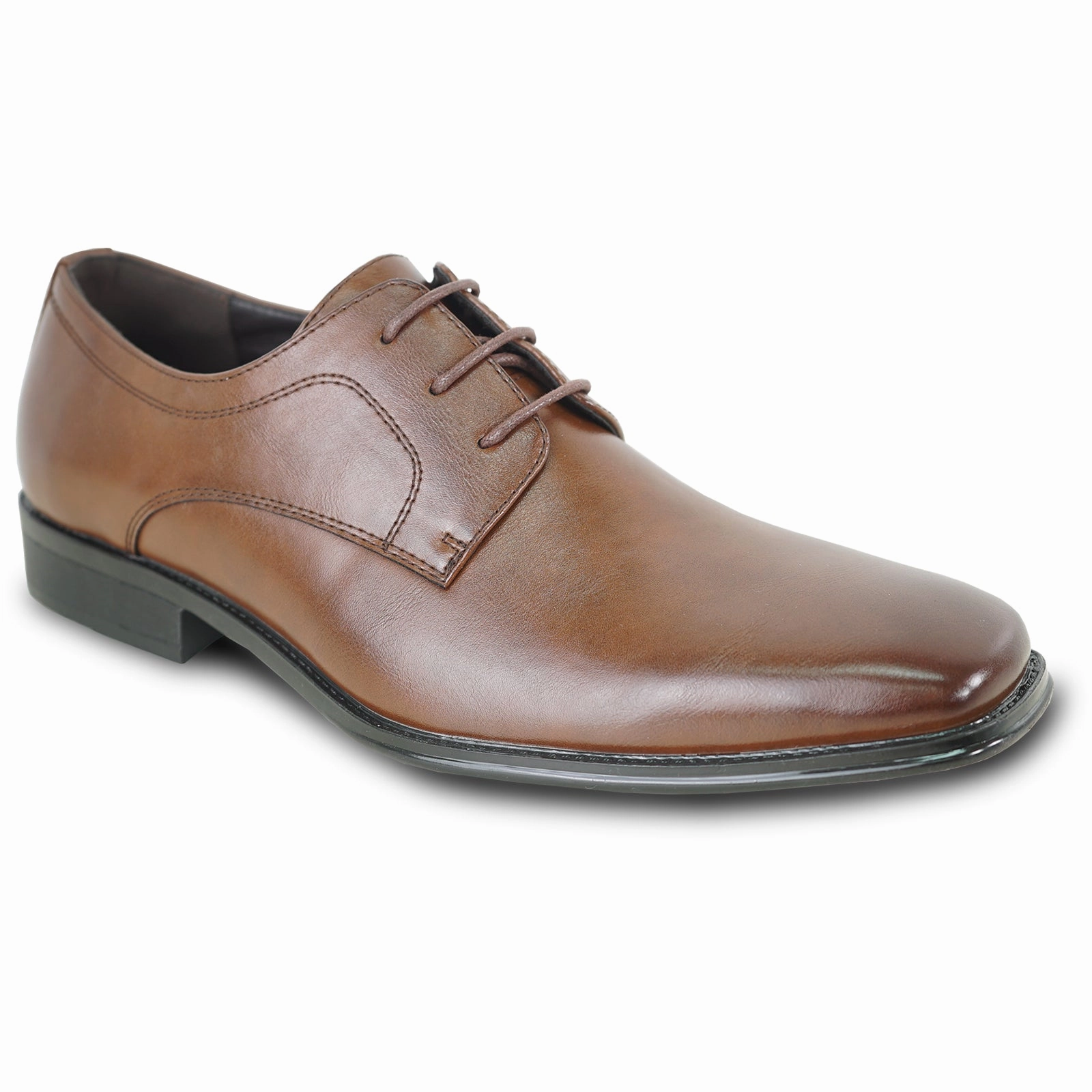 BRAVO Men Dress Shoe MILANO-8 Oxford Shoe Brown Dress Shoes Tall