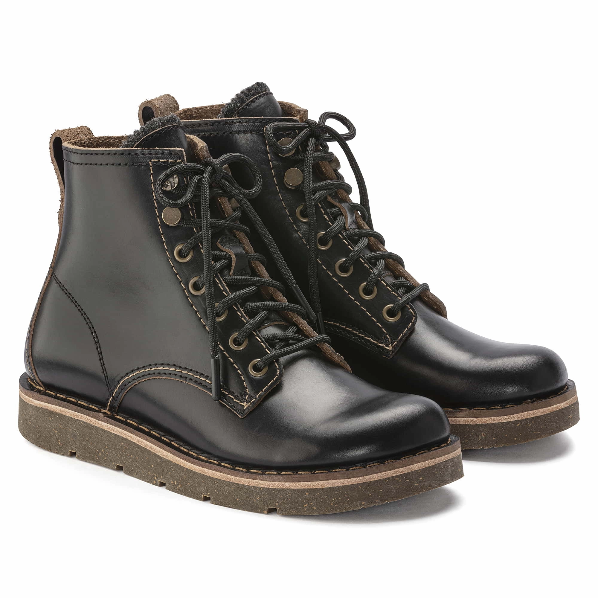 Alexander Mcqueen Boots Birmingham Lace Mid Oiled Leather