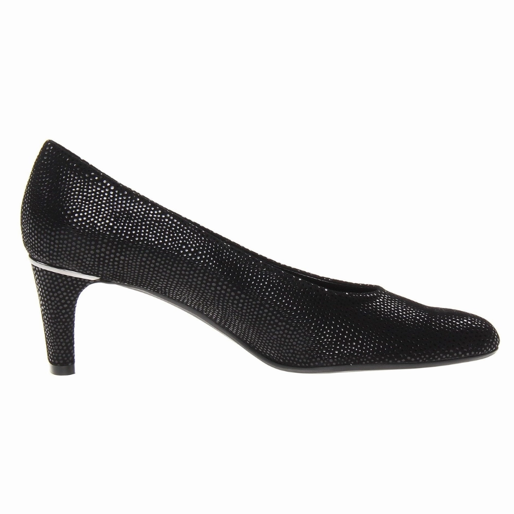 Vaneli Dayle Black E-Print (Women's) Dress Slingback Shoes