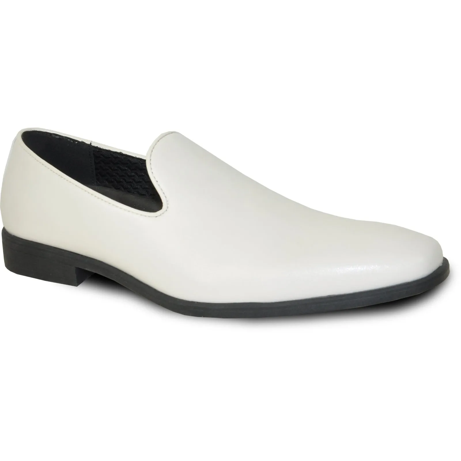 Size 13 Dress Shoes VANGELO Men Dress Shoe VALLO-3 Loafer Formal Tuxedo for Prom & Wedding Ivory Matte - Wide Width Available - Ortholite Insole