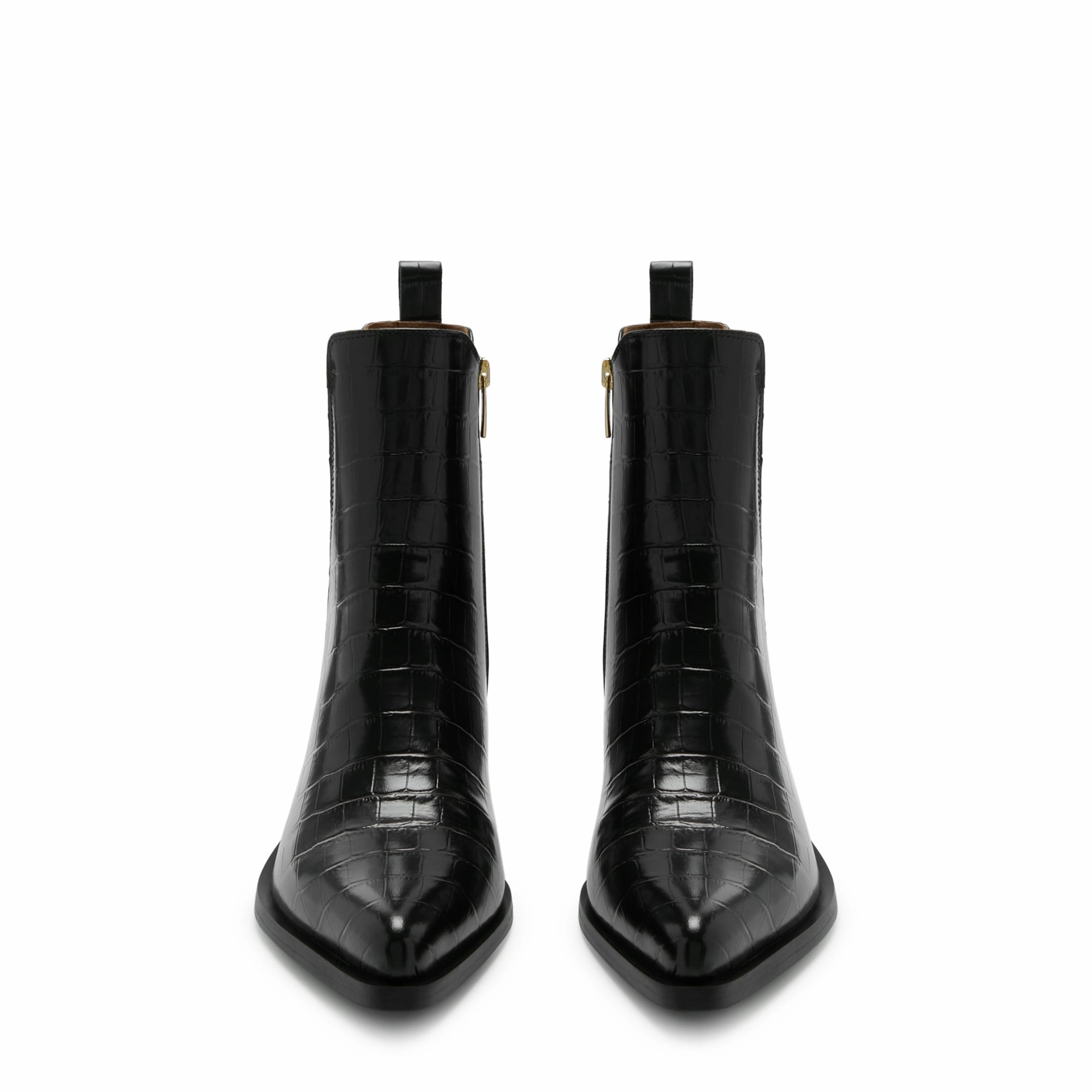 Vendme Amandine croco black calfskin leather boots Styling Cowboy Boots