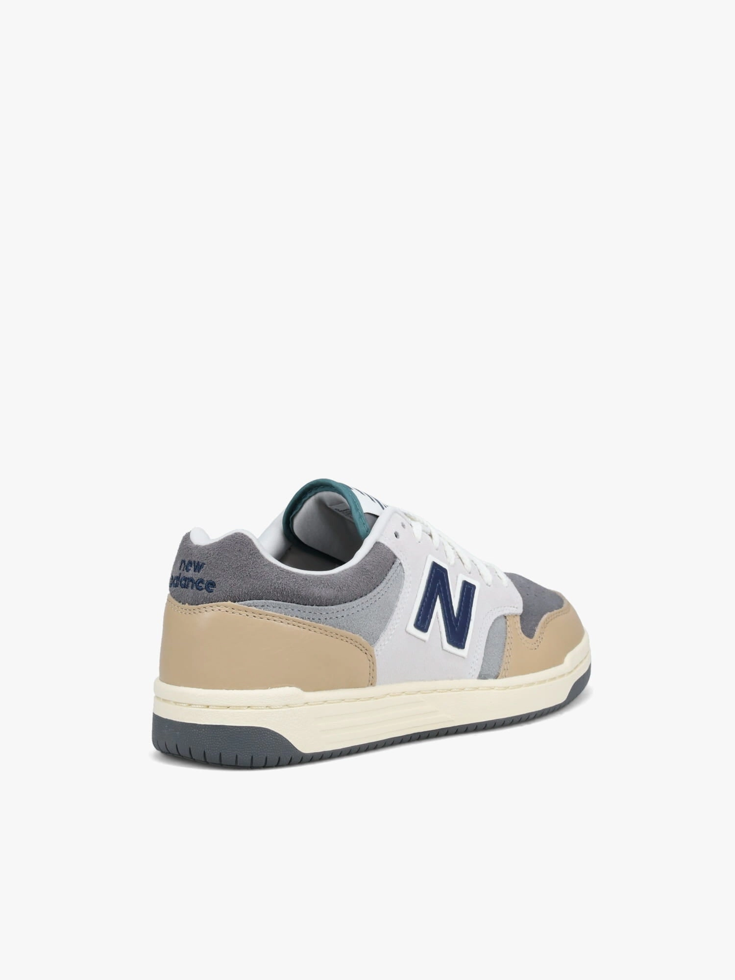 480 Grey Navy suede Sparkle Flat Shoes