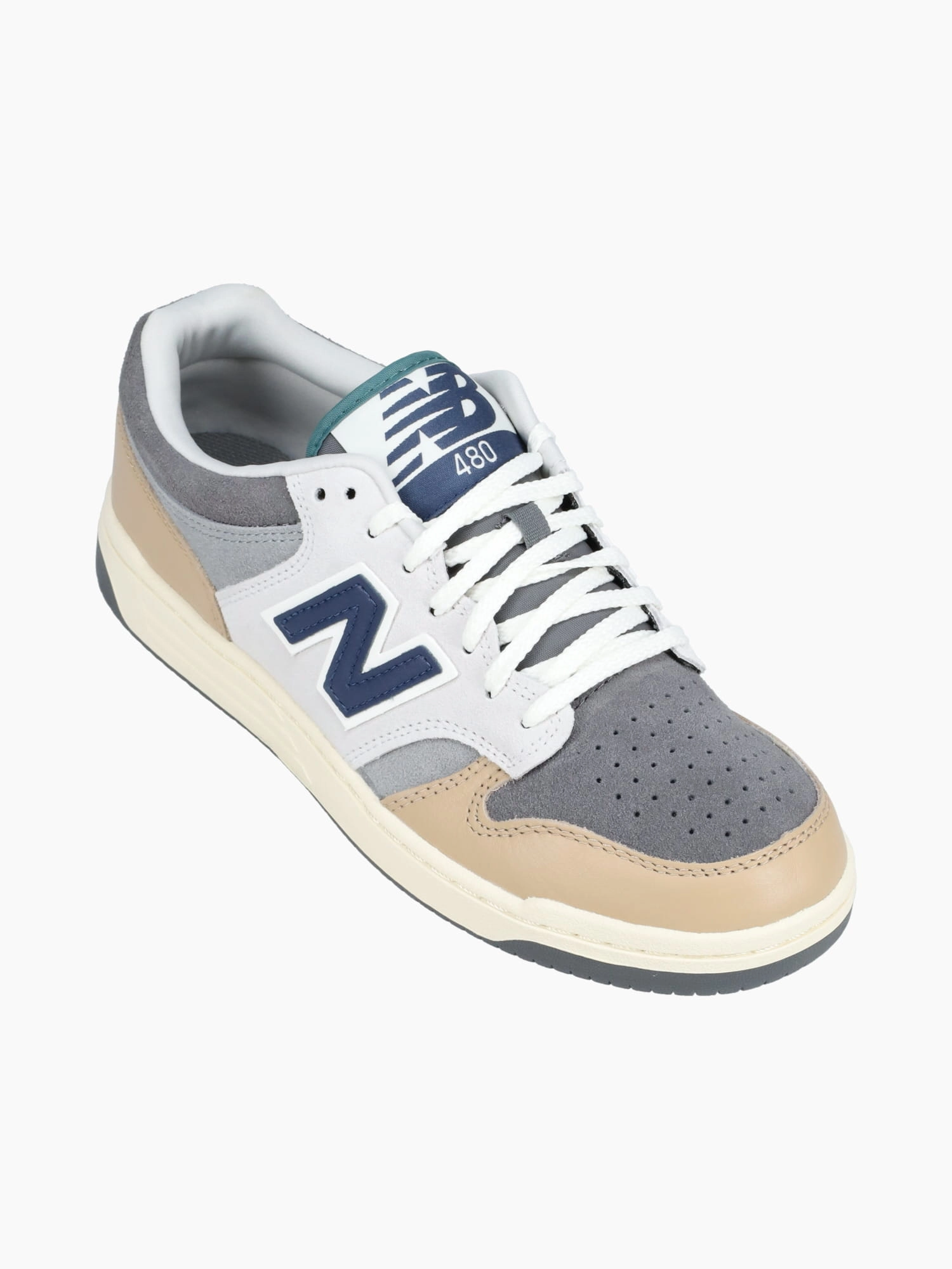 Flat Shoes For Prom 480 Grey Navy suede