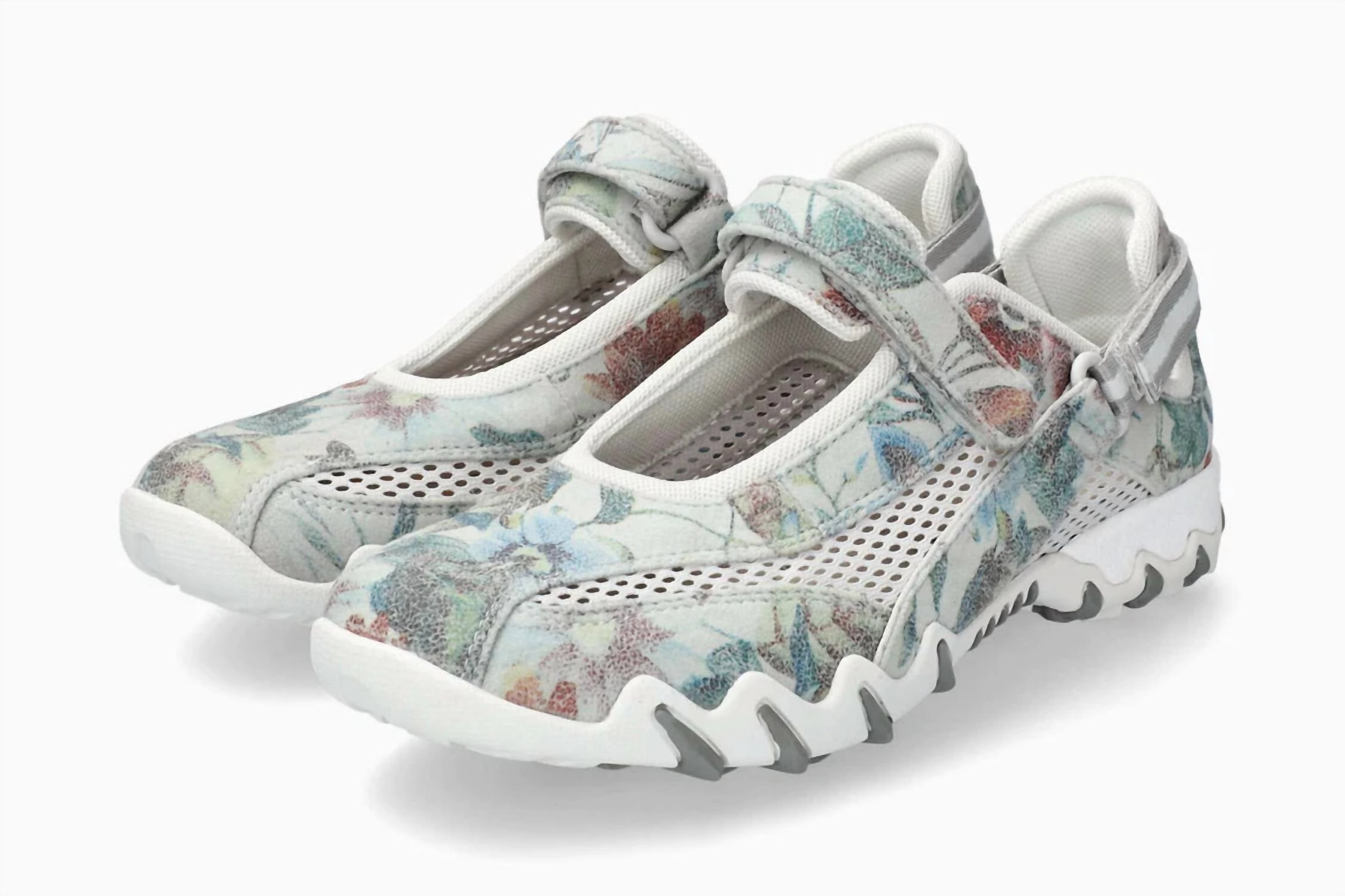 Women's Niro Rugged Mary Jane Shoes In Light Grey And Numbus Cloud Light The Way Leather Loafers