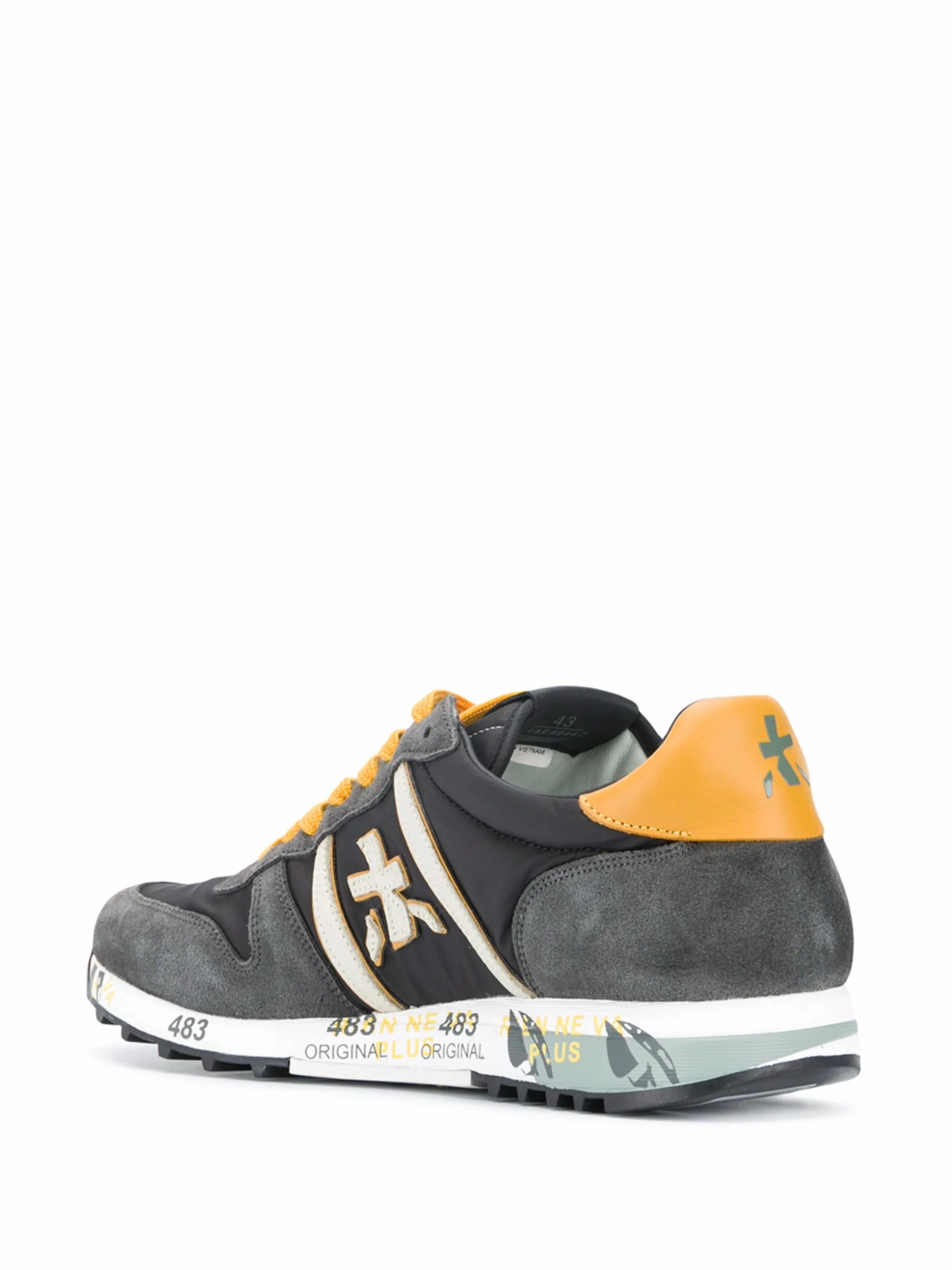 eric sneakers Black Leather Flat Shoes For Work