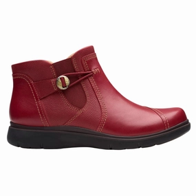 Clarks Certina Joy Red Leather Boot (Women's) Best Leather Boots