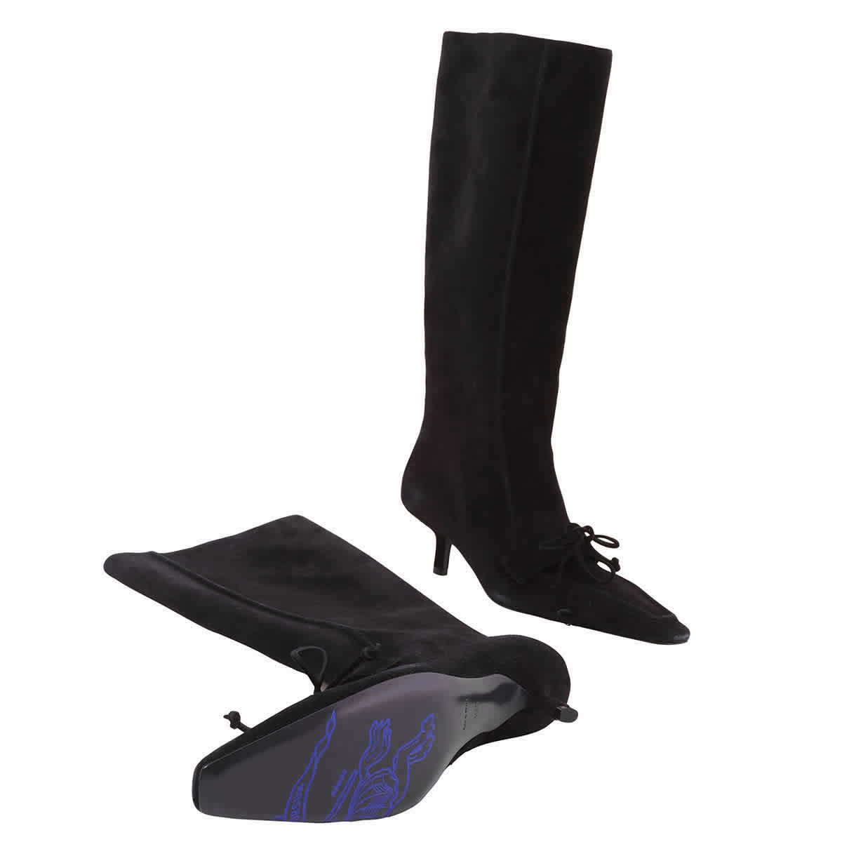 Breathable Boots Burberry Black Storm 50mm Suede Boots