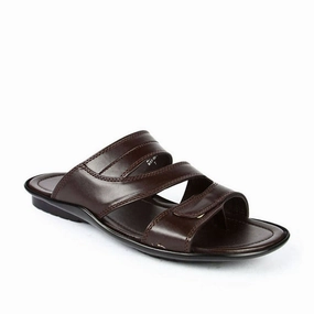 Coolers Casual (Brown) Slippers For Men COOL99-13 By Liberty Cozy Slippers With Nut Logo