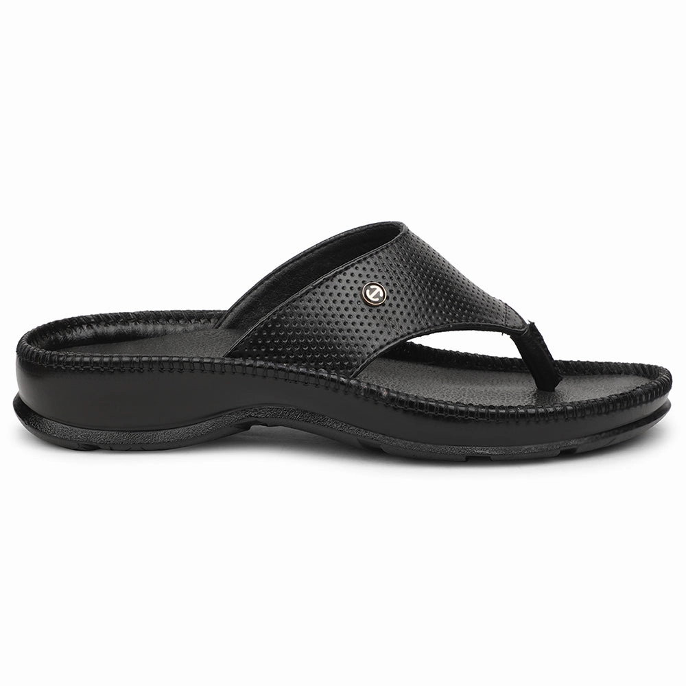 Healers Black Casual Slipper For Men CSS-25 By Liberty Archies Slides