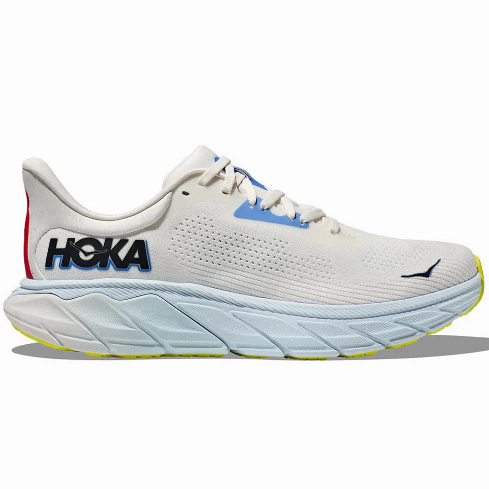 Men's Hoka Arahi 7, Blanc De Blanc/Virtual Blue, 11.5 D Medium Mach 5
