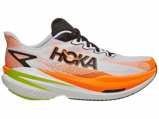 Hoka | Mach X3 | Men's | White/Neon Tangerine Maap