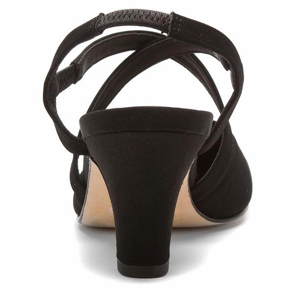 Walking Cradles Caliente Heel Black Micro (Women's) Flat Shoes To Wear With Dress