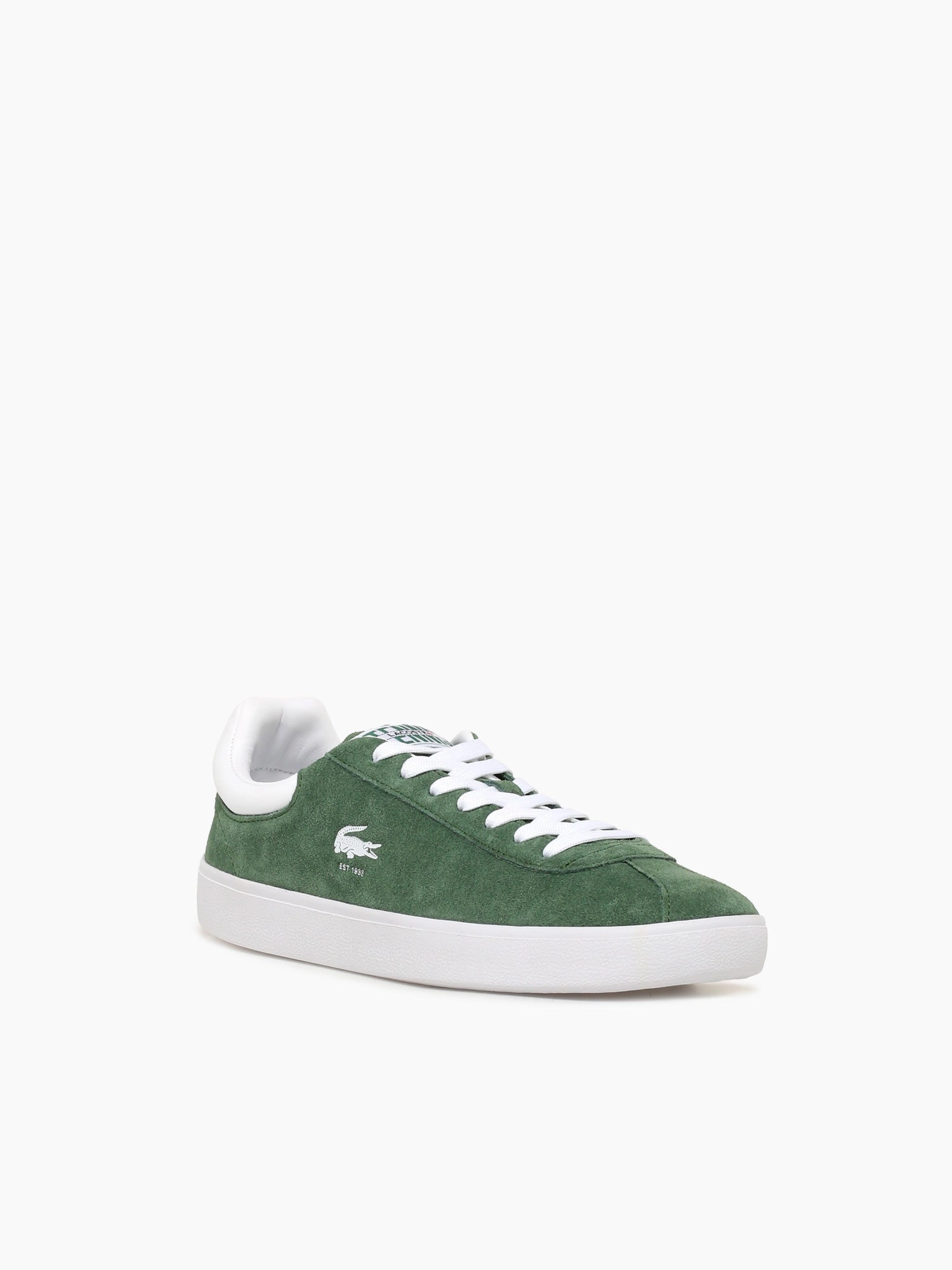 Baseshot Grn Wht suede Flat Dressy Shoes