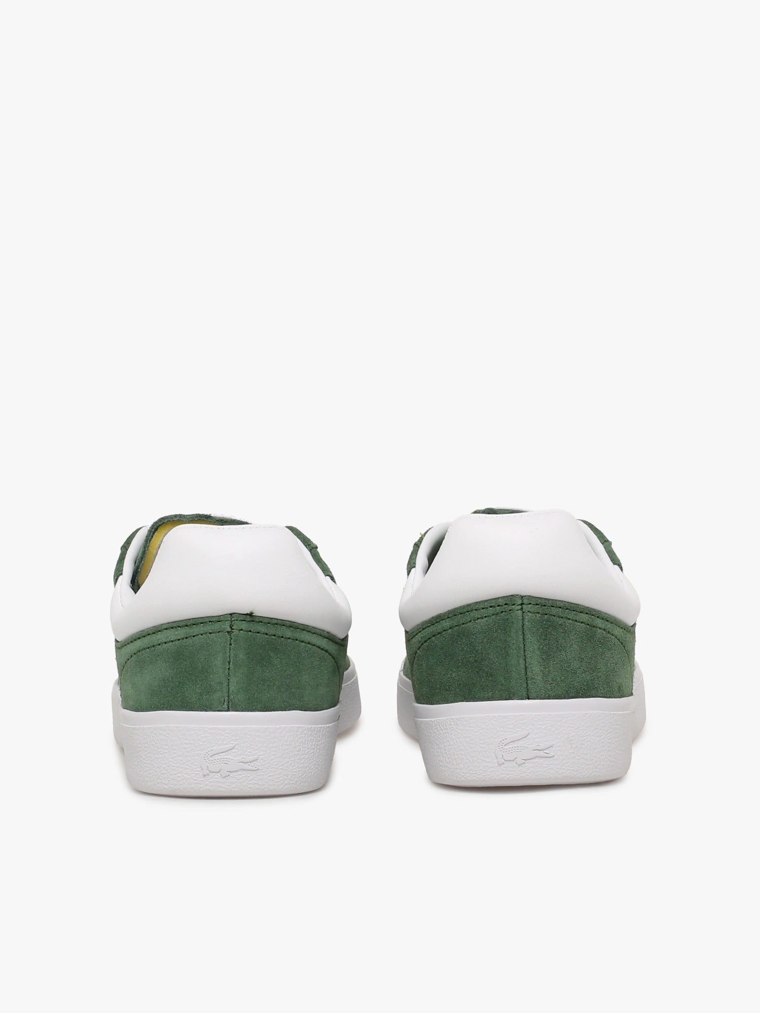 Baseshot Grn Wht suede Flat Shoes With Tassels