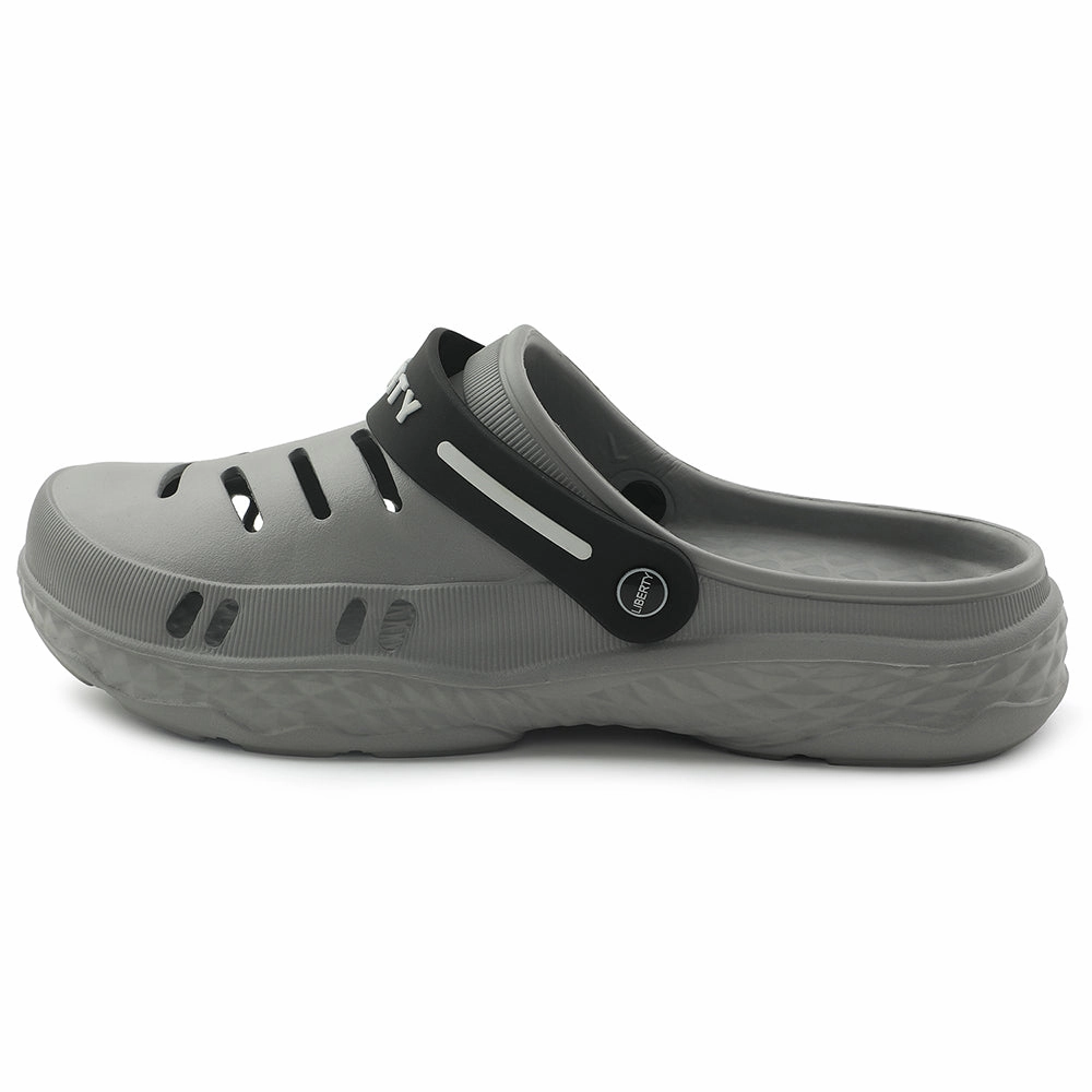 A-HA Casual Grey Clogs For Men BEACHRIDEM By Liberty Army Sandals